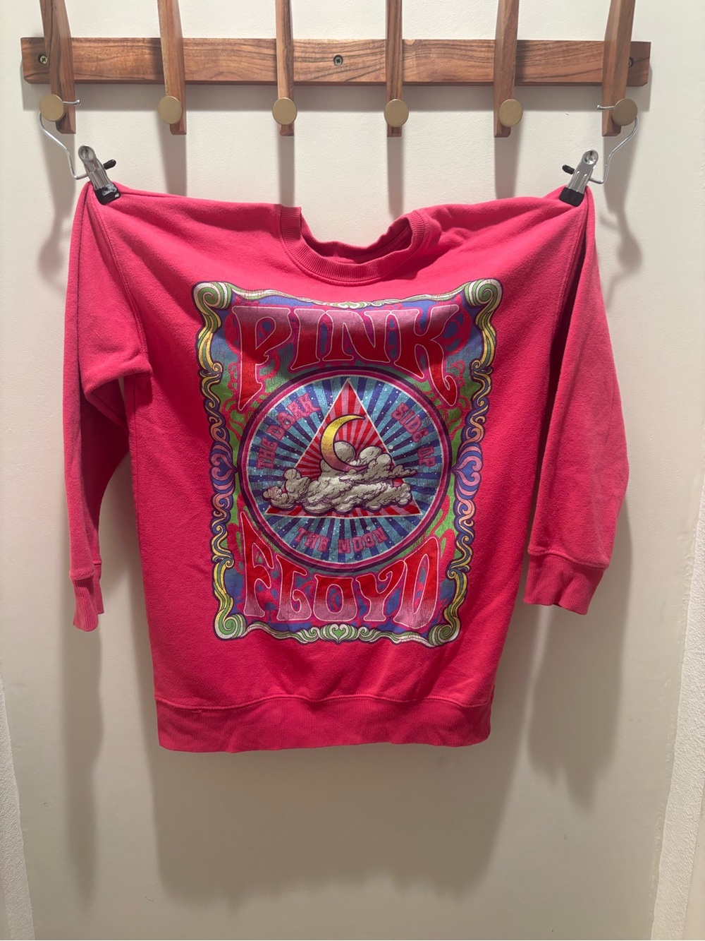 Pink Floyd Kids Sweatshirt in Hot Pink with Multicolor Graphic